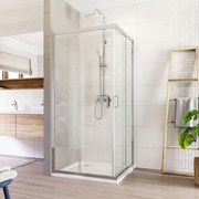 Mereo Mereo, Sprchovací kút, LIMA, štvorec, chróm ALU, sklo Číre, MER-CK608A43K