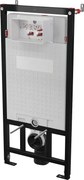 Deante Easy Lock, podomietkový WC modul pre závesné misy, splachovanie 4/2 l 510x1176 mm, čierna, CSTEWC01