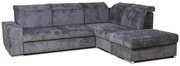 Romelo rohová sedacia súprava s taburetom, pravá, sivá (Soreno 2610)