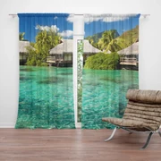 Sablio Záves Chatky na mori: 2 ks 140x250 cm