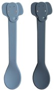Detské silikónové lyžičky 2 ks Mrs. Elephant