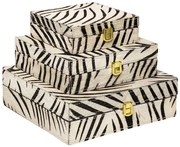Zebra Bijoux box z hovädzej kože (sada 3ks) - 25,5*25,5*8cm