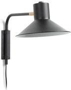 Čierne nástenné svietidlo ø 20 cm Aria – Kave Home