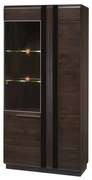 Vitrína Porti 12 95 cm levá z masivu dub čokoládový
