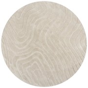 Krémový ručne tkaný vlnený okrúhly koberec ø 160 cm Mesmerise Natural – Flair Rugs