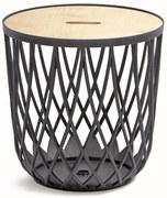 Univerzálny kôš s dreveným vekom, 20 l, prírodné drevo / antracit