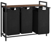 Kôš na bielizeň REX hnedá/čierna