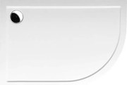 Polysan Polysan, RENA L sprchová vanička z liateho mramoru, štvrťkruh 120x90x4cm, R550, ľavá, bie, 64611