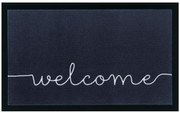 Hanse Home, Protišmyková rohožka Welcome 104512 Anthracite / Cream – na von aj na doma, 45x75, šedá, chodba / predsieň