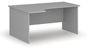 Kancelársky rohový pracovný stôl PRIMO GRAY, 1600 x 1200 mm, ľavý, sivá