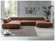 Rohová sedacia súprava do U TROPEA ľavá hnedá