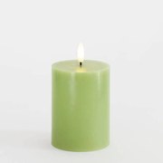 SIRIUS LED vosková sviečka Sille, jablkovo zelená, 7,5 x 10 cm