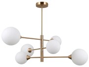 ITALUX PND-55342-6-HB - Luster na tyči EVORA 6xG9/5W/230V mosadz