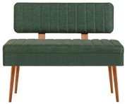 Prešívaná lavica VINA 85x105 cm zelená/borovica atlantic