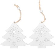 Tutumi Tutumi, sada závesných vianočných stromčekov 2ks 300878, biela, CHR-08504
