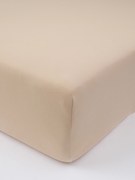 Jersey prostěradlo s elastanem 120 × 200 cm – béžové