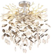 Globo 64138DS - Luster na tyči QUEENA 6xE14/40W/230V strieborný