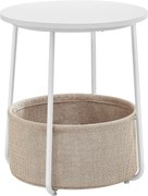 Odkladací stolík Vasagle Moris biely/hnedý