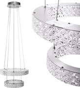 Toolight Toolight, LED krištáľové stropné svietidlo 40cm, 36W, 4000K, 3500 lm, MS006-CP, chrómová, OSW-09616