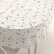 Biante Detský bavlnený oválny obrus Sandra SA-585 Sivé husičky na bielom 50x100 cm