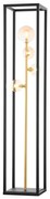 Jupiter 1911 - Stojacia lampa NEPTUN 4xG9/14W/230V zlatá/čierna/zadymená béžová