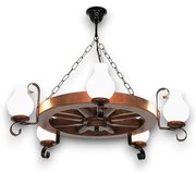 Brilagi - Luster na reťazi ROATA 5xE14/40W/230V buk/orech