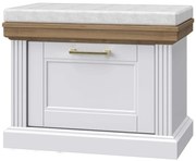 Skrinka na topánky Tara K1 biela mat