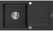 Mexen Pablo - drez granitový 75,2x43,6cm, 1-komorový, čierna-strieborná, 6510751010-73