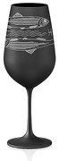 Crystalex pohár Zverokruhy Ryby čierna 550 ml