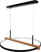 Toolight Toolight, LED stropné svietidlo 60cm + diaľkové ovládanie APP1530-CP, čierna-hnedá, OSW-05660