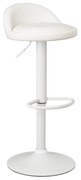 Biele barové stoličky s nastaviteľnou výškou z imitácie kože v súprave 2 ks (výška sedadla 72 cm) – Casa Selección