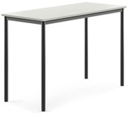 Stôl SONITUS, 1400x600x900 mm, HPL - šedá, antracit