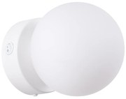 Nástenné svietidlo Yoli, 1x biele sklenené tienidlo, w