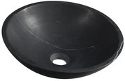 Sapho Sapho, BLOK kamenné umývadlo priemer 40cm, čierny Marquin, matný, 2401-35