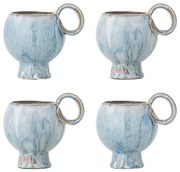 Svetlomodré šálky v súprave 4 ks na cappuccino z kameniny 250 ml Avonlea – Bloomingville