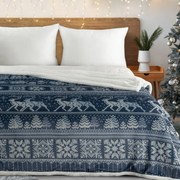 CHLPATÁ VIANOČNÁ DEKA NORDIC2 150X200 CM VZOROVANÁ