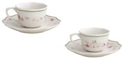 Biele porcelánové šálky v súprave 2 ks na espresso 90 ml Nonna Rosa – Brandani