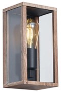 Priemyselné nástenné svietidlo s potlačou dreva 26 cm IP44 - Charlois