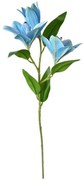 Dekoračná umelá kvetina svetlo modrá ľalia - 17*12*71 cm