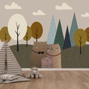 Fototapeta - Medvedia rodina (147x102 cm)