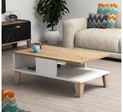 Dizajnový konferenčný stolík Fianna 90 cm dub / biely