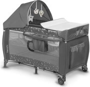 Lionelo - Cestovná postieľka SVEN PLUS sivá