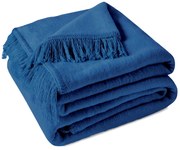 BAVLNENÁ DEKA COTTON CLOUD 150X200 CM MODRÁ