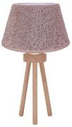 Duolla - Stolná lampa BOUCLE 1xE27/15W/230V pr. 28 cm hnedá/drevo
