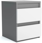 VIKI komoda s 2 zásuvkami Antracitová/Biela