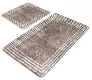 Hnedé zamatové kúpeľňové predložky v súprave 2 ks 60x100 cm – Mila Home