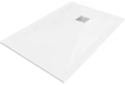 Mexen Stone+ kompozitná štvorcová sprchová vanička 100 x 70 cm, Biela - 44107010