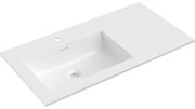 Mexen Otis, umývadlo na zapustenie 91 x 46,5 cm, ľavé, biela lesklá, 25189000L