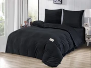 Dekorstudio Obojstranné plyšové posteľné obliečky PMK-05 v čiernej farbe Rozmer posteľných obliečok: Šírka x Dĺžka: 160x200cm + 2 ks 70x80 cm