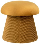 Zamatový taburet v horčicovej farbe Hampton – House Nordic